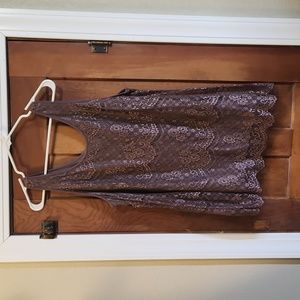 Maurices Brown Lace Top Plus Size 0